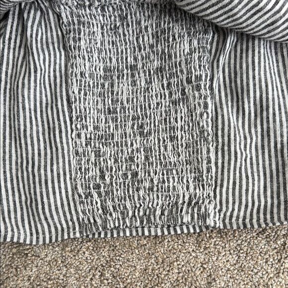 A NEW DAY STRIPED LINEN TOP off the shoulder size M - Picture 4 of 7